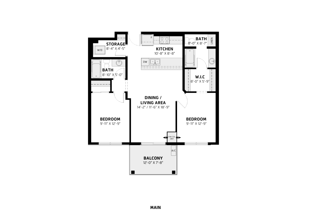 LesJardin 1590x1080 Web Floorplans C3 (3)   2 Bed 2 Bath (Fl3)